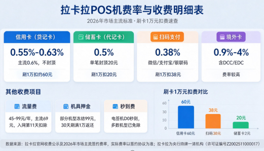 拉卡拉POS机费率